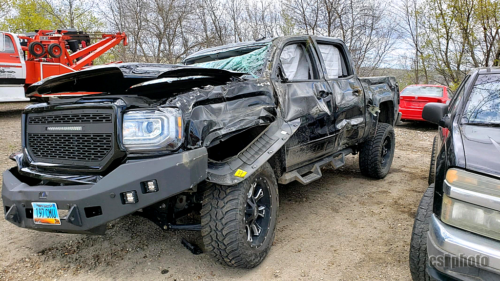 Truck after hauled away
